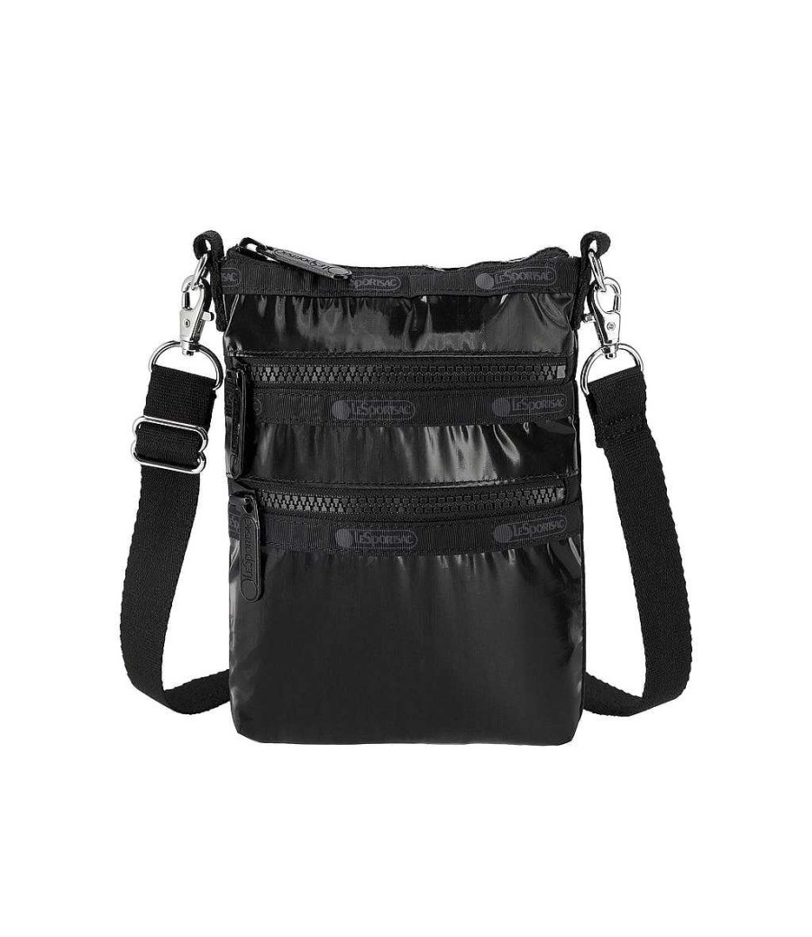 LeSportsac Black Bags | 3-Zip Crossbody